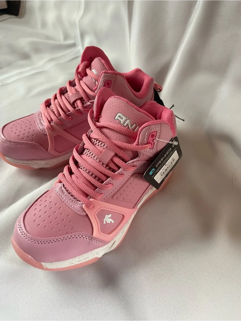 Pink High-Top Kids Sneakers